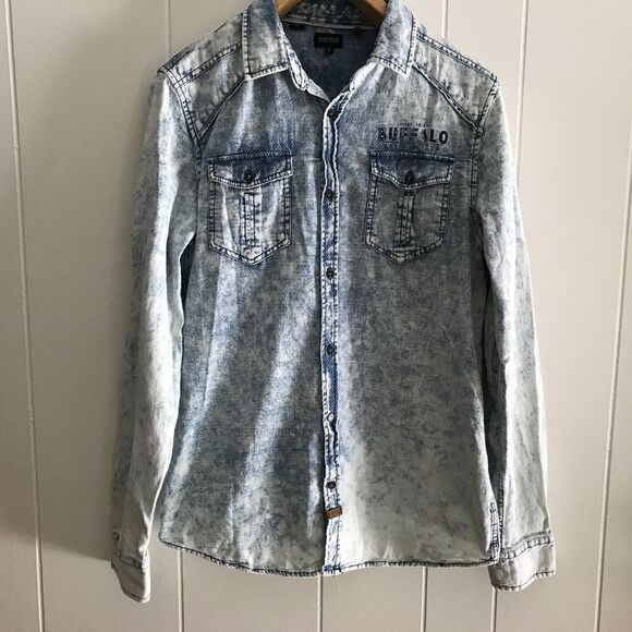 Buffalo Washed Denim Button down (M) - Picture 1 of 11